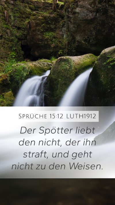 Sprüche 15:12 LUTH1912 Bible Verse Image