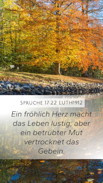 Sprüche 17:22 LUTH1912 Bible Verse Image