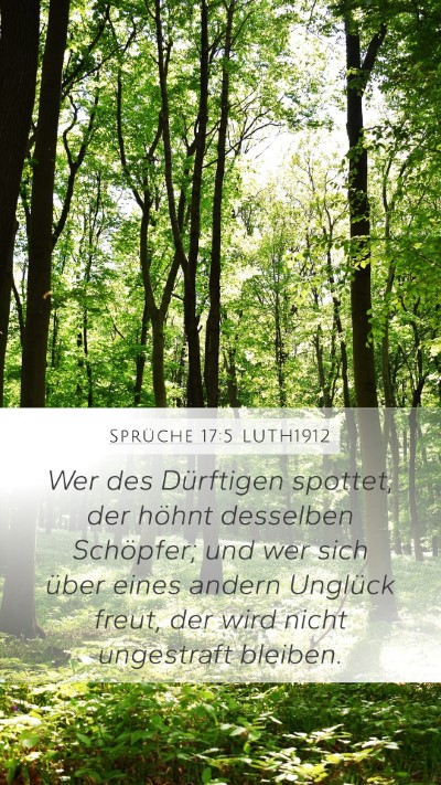 Sprüche 17:5 LUTH1912 Bible Verse Image