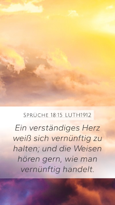 Sprüche 18:15 LUTH1912 Bible Verse Image