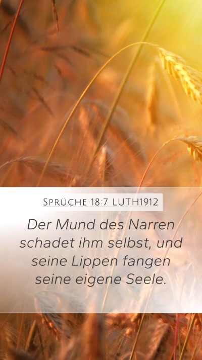Sprüche 18:7 LUTH1912 Bible Verse Image