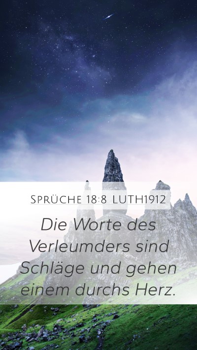 Sprüche 18:8 LUTH1912 Bible Verse Image