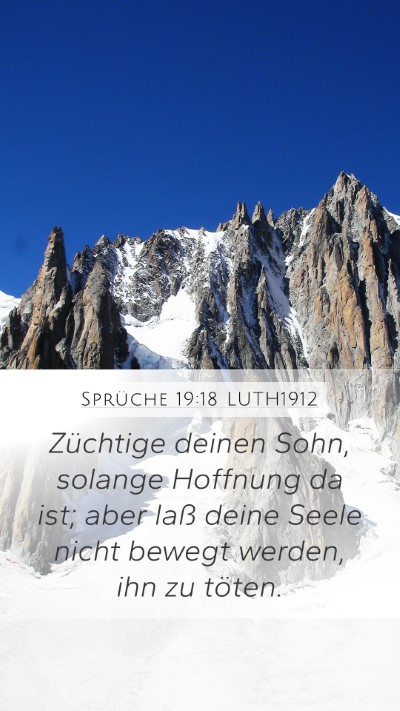 Sprüche 19:18 LUTH1912 Bible Verse Image