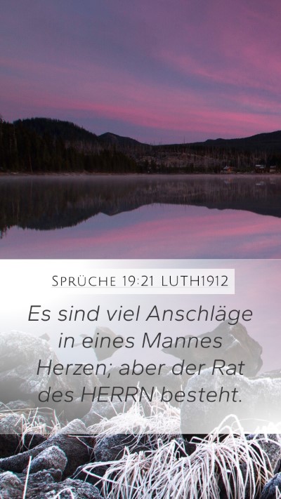 Sprüche 19:21 LUTH1912 Bible Verse Image