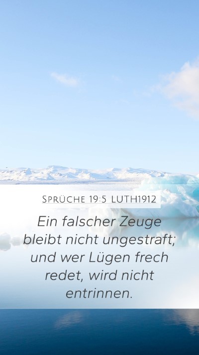 Sprüche 19:5 LUTH1912 Bible Verse Image