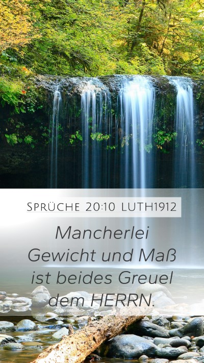Sprüche 20:10 LUTH1912 Bible Verse Image