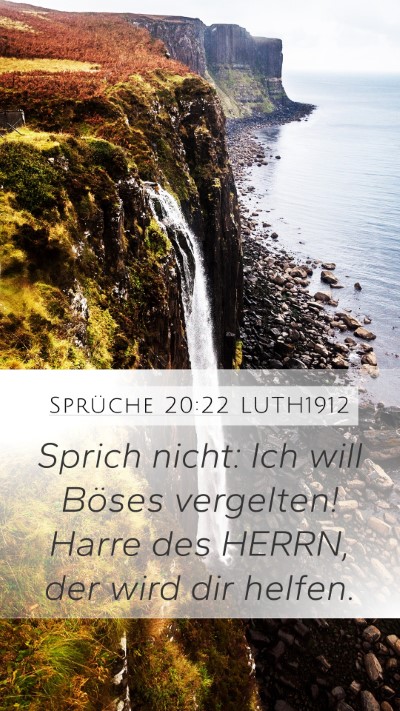 Sprüche 20:22 LUTH1912 Bible Verse Image