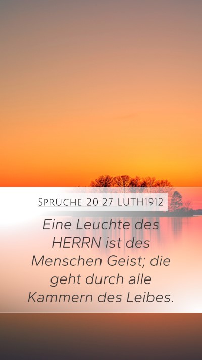 Sprüche 20:27 LUTH1912 Bible Verse Image