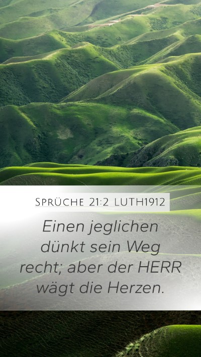 Sprüche 21:2 LUTH1912 Bible Verse Image