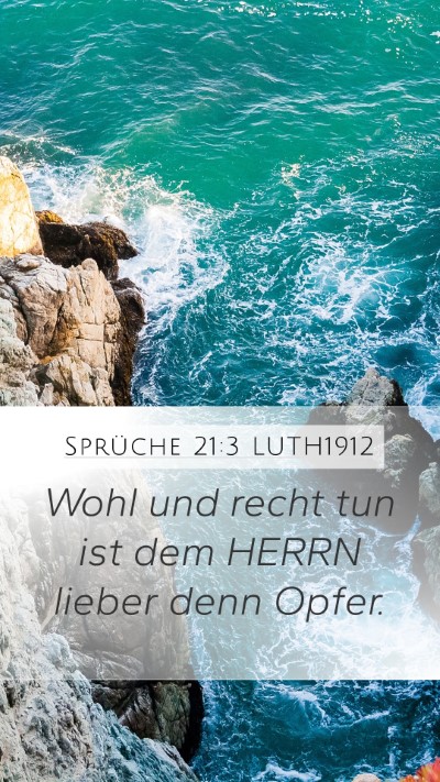 Sprüche 21:3 LUTH1912 Bible Verse Image