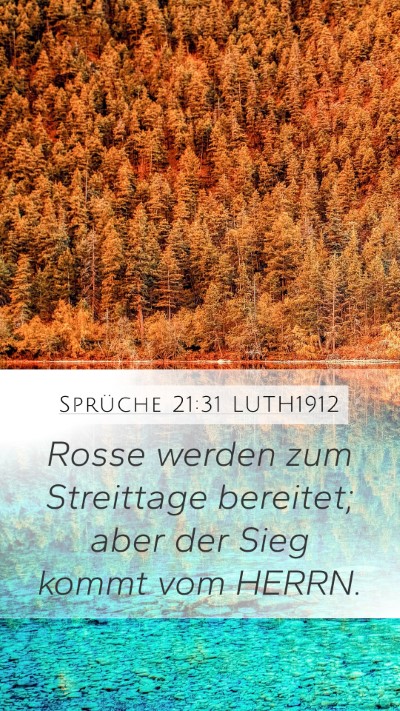 Sprüche 21:31 LUTH1912 Bible Verse Image