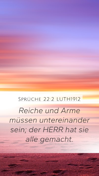 Sprüche 22:2 LUTH1912 Bible Verse Image