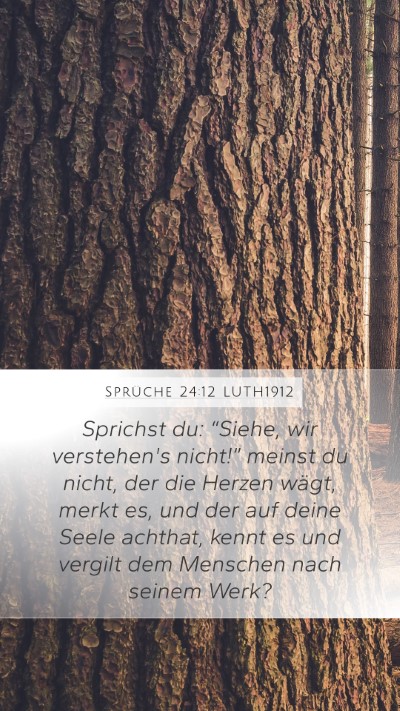 Sprüche 24:12 LUTH1912 Bible Verse Image
