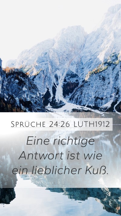 Sprüche 24:26 LUTH1912 Bible Verse Image