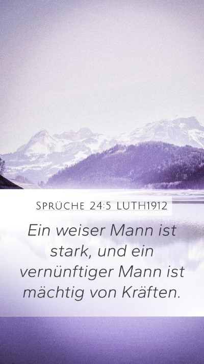 Sprüche 24:5 LUTH1912 Bible Verse Image