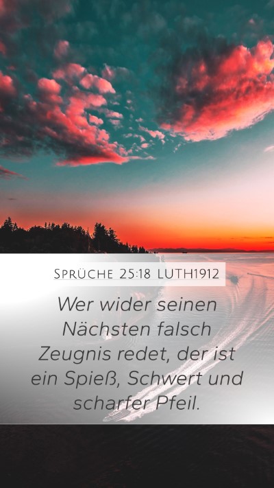 Sprüche 25:18 LUTH1912 Bible Verse Image