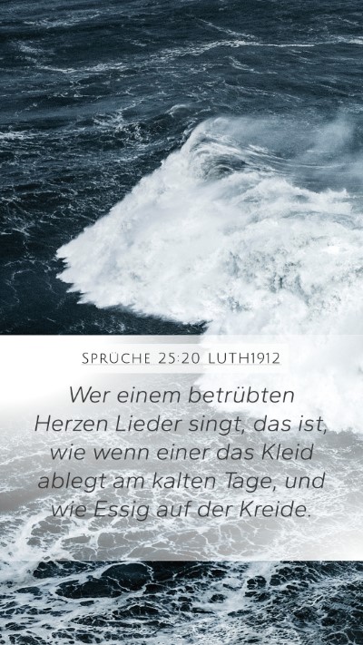 Sprüche 25:20 LUTH1912 Bible Verse Image