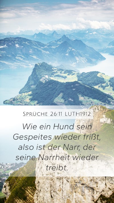 Sprüche 26:11 LUTH1912 Bible Verse Image