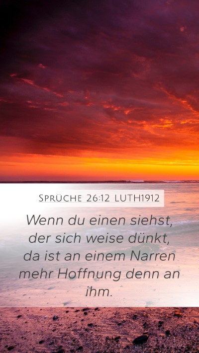 Sprüche 26:12 LUTH1912 Bible Verse Image
