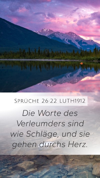 Sprüche 26:22 LUTH1912 Bible Verse Image