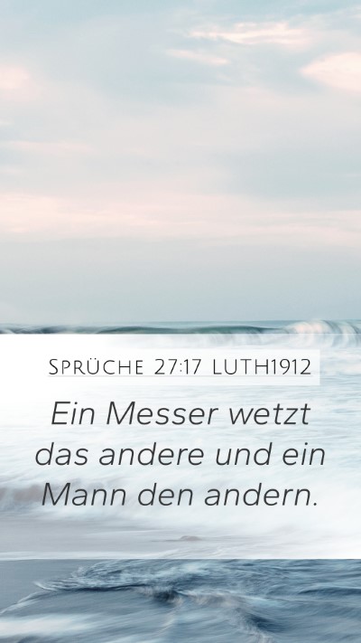 Sprüche 27:17 LUTH1912 Bible Verse Image
