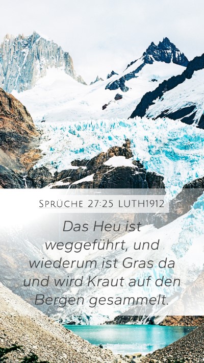 Sprüche 27:25 LUTH1912 Mobile Phone Wallpaper - Das Heu ist weggeführt, und wiederum ist Gras da - Mobile Bible Verse Wallpaper