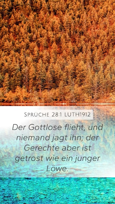 Sprüche 28:1 LUTH1912 Bible Verse Image