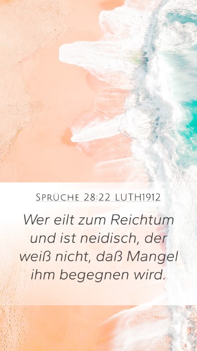 Sprüche 28:22 LUTH1912 Bible Verse Image