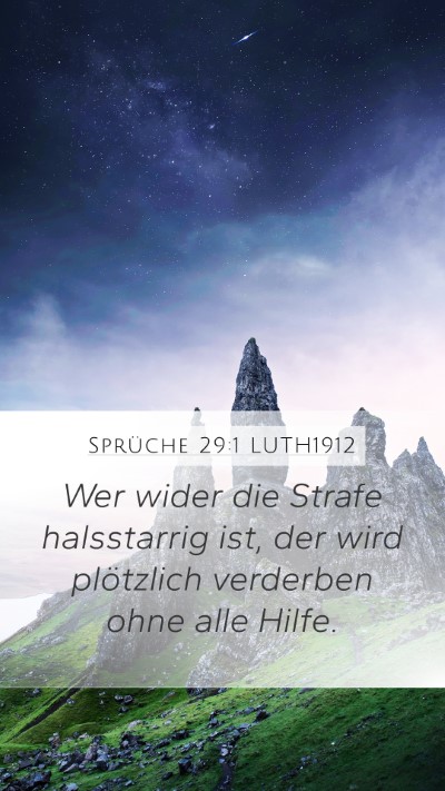 Sprüche 29:1 LUTH1912 Bible Verse Image