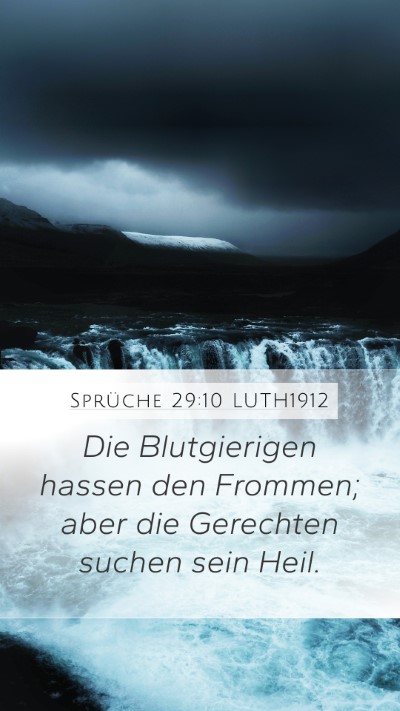 Sprüche 29:10 LUTH1912 Bible Verse Image