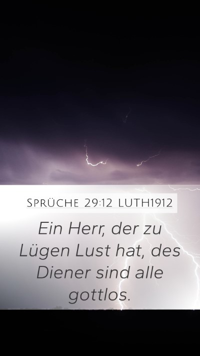 Sprüche 29:12 LUTH1912 Bible Verse Image