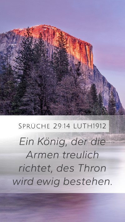 Sprüche 29:14 LUTH1912 Bible Verse Image
