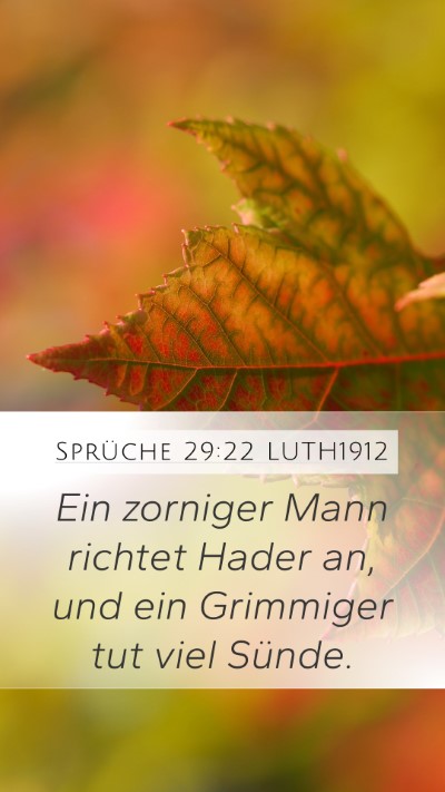 Sprüche 29:22 LUTH1912 Bible Verse Image