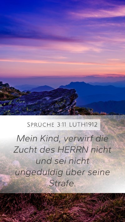 Sprüche 3:11 LUTH1912 Bible Verse Image