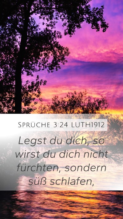 Sprüche 3:24 LUTH1912 Bible Verse Image