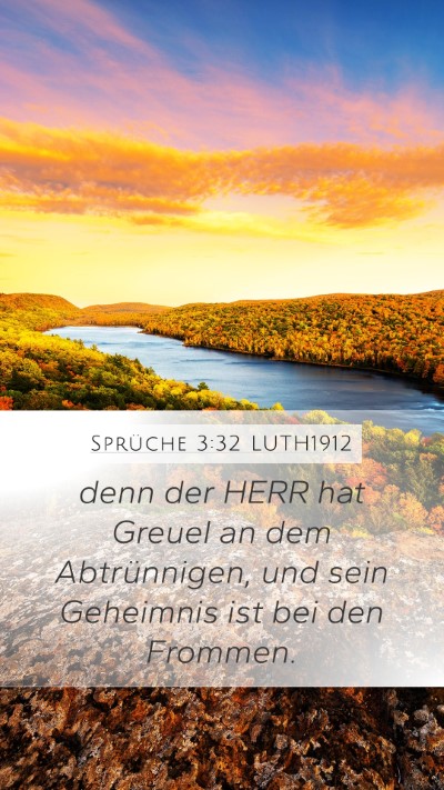 Sprüche 3:32 LUTH1912 Bible Verse Image