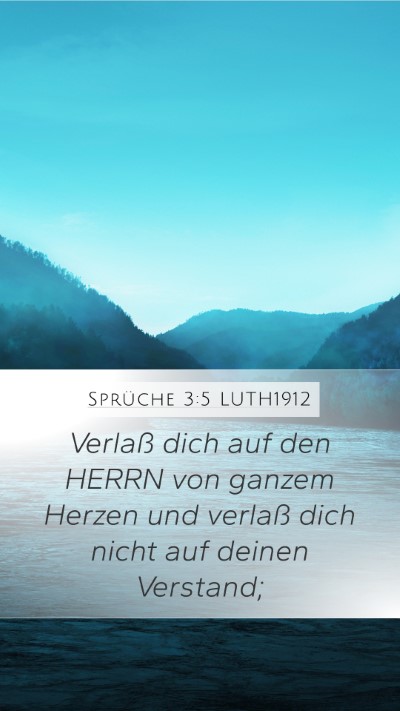 Sprüche 3:5 LUTH1912 Bible Verse Image