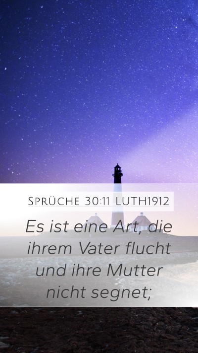 Sprüche 30:11 LUTH1912 Bible Verse Image