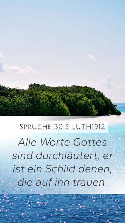 Sprüche 30:5 LUTH1912 Bible Verse Image