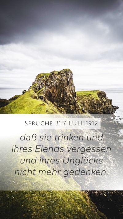 Sprüche 31:7 LUTH1912 Bible Verse Image