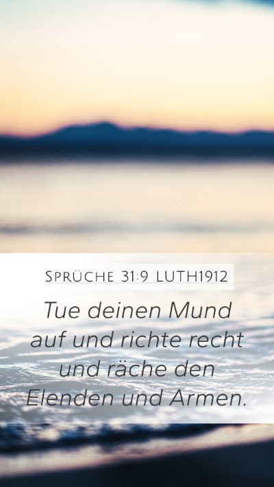 Sprüche 31:9 LUTH1912 Bible Verse Image