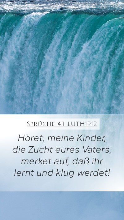 Sprüche 4:1 LUTH1912 Bible Verse Image