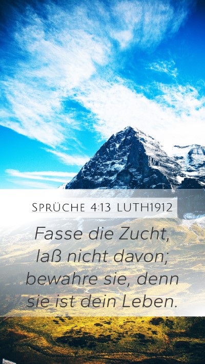 Sprüche 4:13 LUTH1912 Bible Verse Image