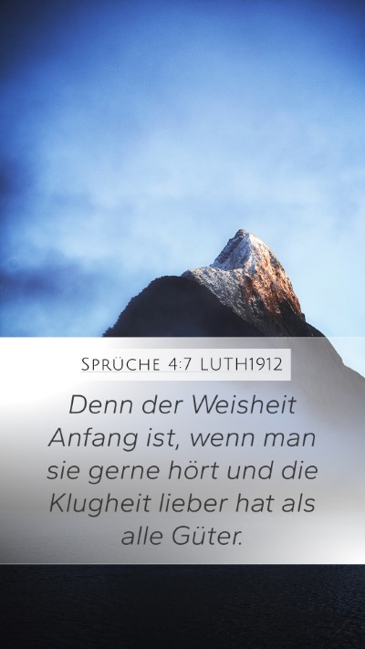 Sprüche 4:7 LUTH1912 Bible Verse Image