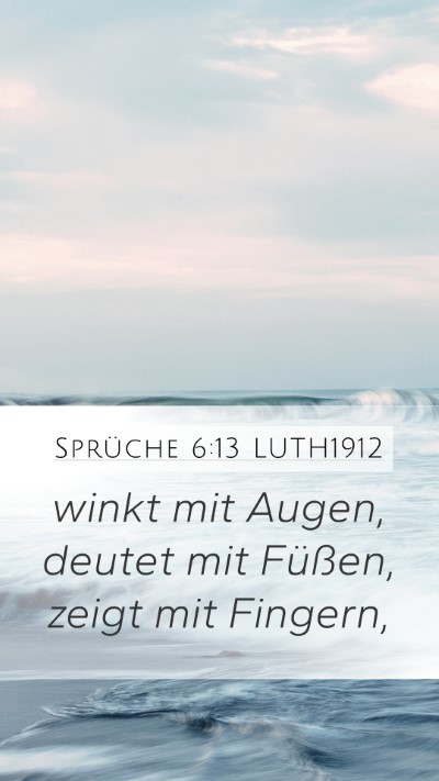 Sprüche 6:13 LUTH1912 Bible Verse Image