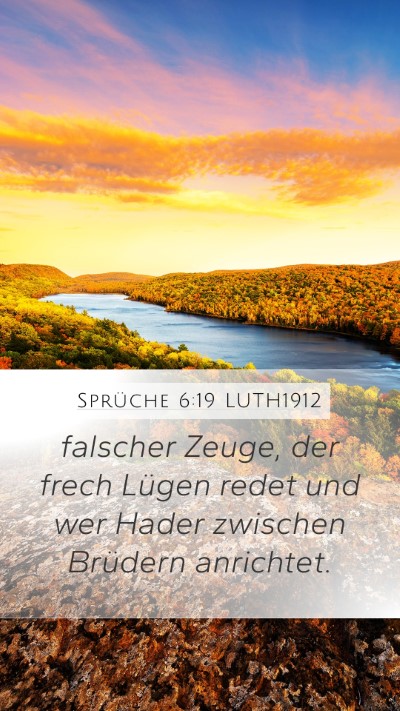 Sprüche 6:19 LUTH1912 Bible Verse Image