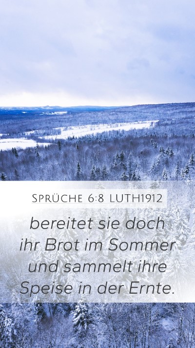 Sprüche 6:8 LUTH1912 Mobile Phone Wallpaper - bereitet sie doch ihr Brot im Sommer und sammelt - Mobile Bible Verse Wallpaper