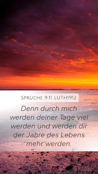 Sprüche 9:11 LUTH1912 Bible Verse Image