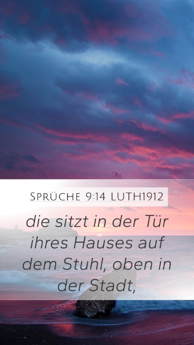 Sprüche 9:14 LUTH1912 Bible Verse Image