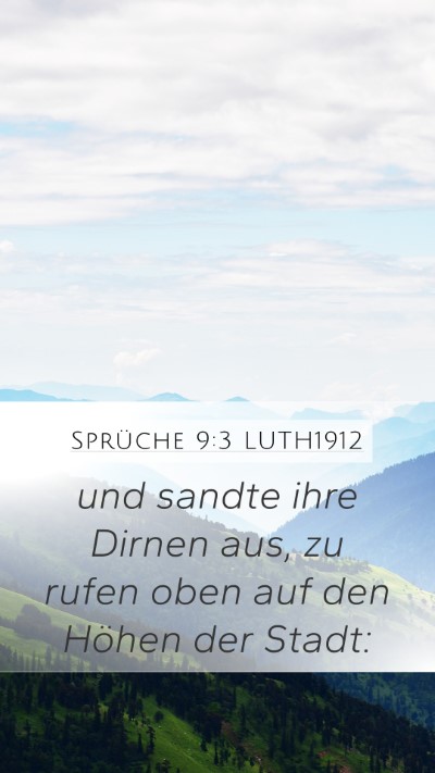 Sprüche 9:3 LUTH1912 Bible Verse Image